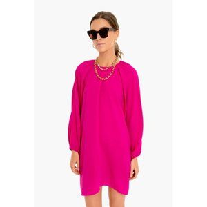 Pomander Place Tuckernuck 'Eliza' Shift Dress Fuchsia Pink Long Sleeve Mini XS